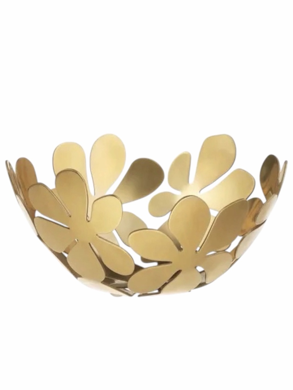 IKEA STOCKHOLM Gold Metal Floral Bowl | Monika Mulder Centerpiece Decor